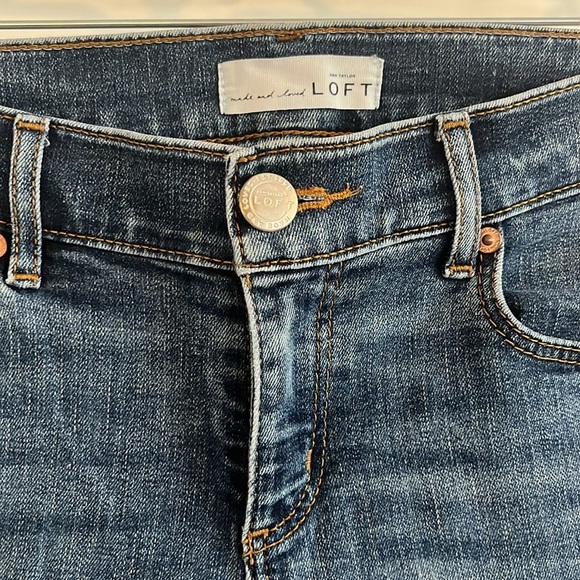 LOFT Women’s Skinny Crop Dark Wash Jeans 24/00 - Picture 5 of 9